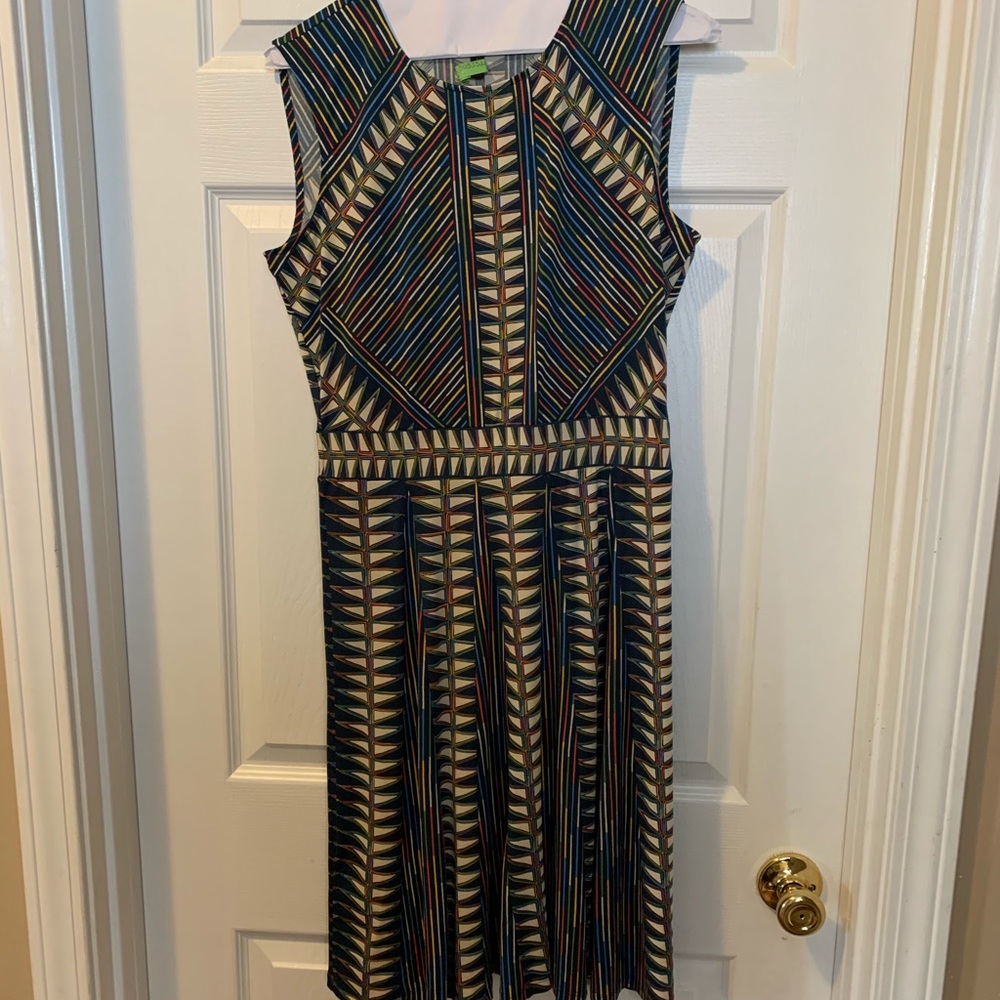 BCBG Maxamria Sleeveless Chevron Dress